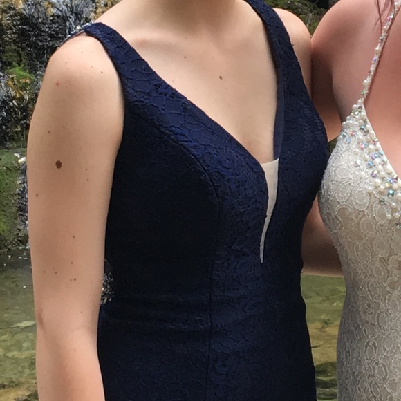 Navy Blue Prom Dress - Picture 4 of 4